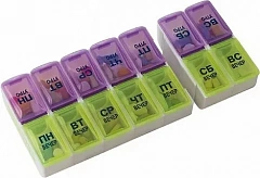  Таблетница контейнер для лекарственных препаратов пилюля на неделю трансформер двойной N1 