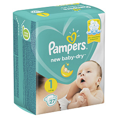  Подгузники "Pampers New baby" 2-5кг Newborn N27 