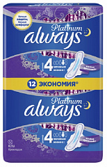  Прокладки гигиенические "Always" ультратонкие Platinum Night Duo N12 