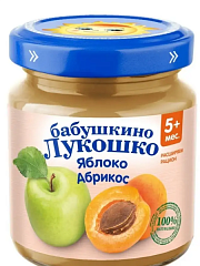  Пюре "Бабушкино лукошко" Яблоко, абрикос 100г N1 