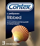 Презерватив "Contex Ribbed" ребристые N3 