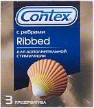 Презерватив "Contex Ribbed" ребристые N3 