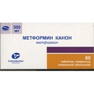 Метформин Канон тб плен/об 500мг уп конт яч пач N10x6 Канонфарма РОС 