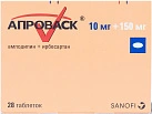 Апроваск тб п/плен об 10мг+150мг бл пач карт N7x4 Санофи-Авентис МЕК 
