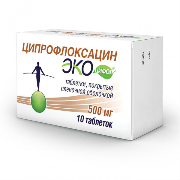 Ципрофлоксацин Экоцифол тб 500мг N10  в Челябинске по доступным ценам