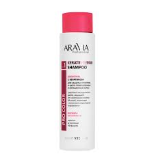 Шампунь "Aravia Professional " с кератином для защиты структуры и цвета волос Keratin Repair 420мл N1