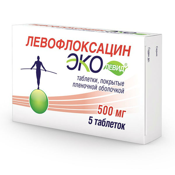 Левофлоксацин Эколевид тб 500мг N5  в Челябинске по доступным ценам