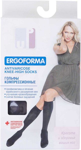 Гольфы антиварикозные женские Ergoforma 1 класс компр 18-21мм рт ст 6разм  N1 купить в Челябинске по доступным ценам