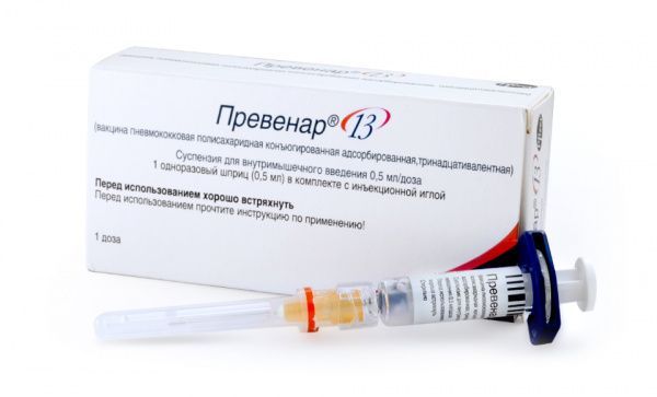 Вакцина пневмококковая Превенар13 полисахаридная конъюгированная .