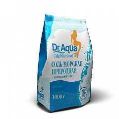  Соль для ванн морская "Dr.Aqua" природная 1кг N1 