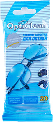 Салфетки влажные "OptiClean" для оптики N20 