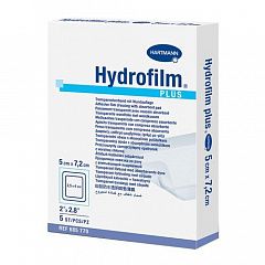  Повязка "Hydrofilm Plus" пленочная с впит. подушечкой 5см*7.2см N5 
