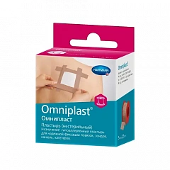  Пластырь "Omniplast" цв кожи (текстиль) с держатилем 2.5см*5м N1 