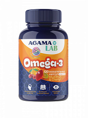  Омега-3 "Agama Lab" (БАД) со вкусом вишни или со вкусом мультифрукт капс 700мг N120 