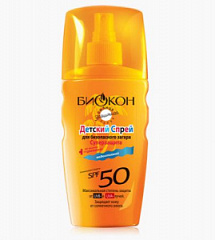 Спрей солнцезащитный "Биокон" детский для безопасного загара SPF50 160мл N1