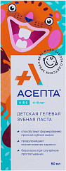  Зубная паста "Асепта" Baby с экстрактами ромашки, алоэ и ксилитом гелевая от 0 до 3лет 50мл N1 