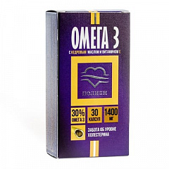  Омега-3 30% с кедровым маслом и витамином Е(БАД) капс N30 