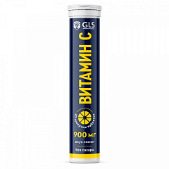  Витамин С 900мг "GLS" (БАД) без сахара со вкусом лимона тб 3.8г N20 