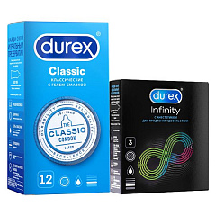  Презервативы DUREX (Classic N12+с анестетиком Infinity N3) N1 