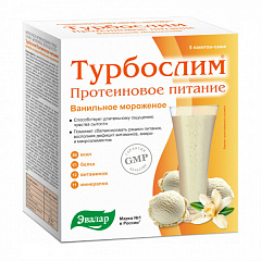 Коктейль протеиновый Турбослим "Худеем со вкусом" Ванильное мороженое (БАД) пор 36г N5