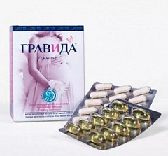 Гравида (БАД) тверд капс жел 400мг №30+мягк жел капс 1350мг №30