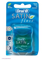  Зубная нить "ORAL-B" Satin floss мятная 25м N1 