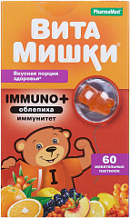  ВитаМишки Immuno+ с облепихой БАД пастилки N60 