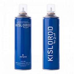  Баллончик медицинский индивидуальный с газовой смесью "Kislorod" K8L (ИМН) 8л N1 