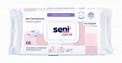 Салфетки влажные "Seni" Care Sensitive (Алоэ+Алланто) для чувствительной кожи N68