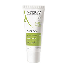  Крем для хрупкой кожи "A-Derma" Biology Лёгкий увлажняющий дерматологический 40мл N1 