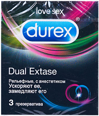  Презерватив DUREX анестетиком dual extase N3 
