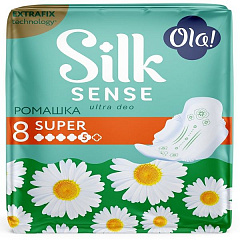  Прокладки гигиенические OLA Silk Sens Super ultra deo Ромашка N8 