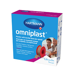  Пластырь "Omniplast" цв кожи (текстиль) 1.25см*5м N1 