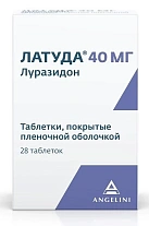 Латуда тб п/пл об 40мг №28 