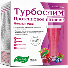 Коктейль протеиновый Турбослим "Худеем со вкусом" Ягодный микс (БАД) пор 36г N5