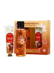  Набор подарочный "Пряничного настроения" (гель для душа 100мл+крем для рук 30мл) N1 