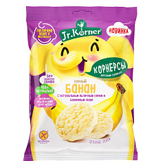  Пищ продукт для детск питан старше 3лет Хлебцы "Dr. Korner" хрустящие Рисовые мини хлебцы с бананом 30г N1 