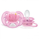 Пустышка "Авент" силиконовая Ultra soft Hello princess 6-18 мес арт.SCF529/01 для девочек N1 