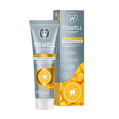  Зубная паста "Tiswell" энзимная отбеливающая с каолином и фтором со вкусом манго 110г N1 