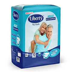  Подгузники для взрослых "Liberty" Eco одноразовые 120см*170см XL N10 