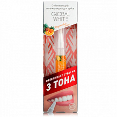  Гель-карандаш для зубов "Global white" отбеливающий на 3 тона фруктовый микс 5мл N1 