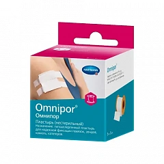  Пластырь "Omnipor" нетканый (белый) гипоаллергенный с держателем 5см*5м N1 