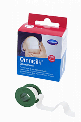  Пластырь "Omnisilk" гипоаллергенный цв белый (шелк) с держатилем 1.25см*5м N1 