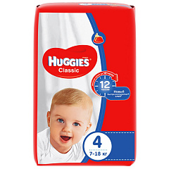 Подгузники "Huggies" Classic 7-18кг 4Maxi N13