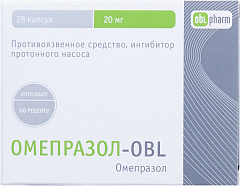  Омепразол-OBL капс 20мг N28 