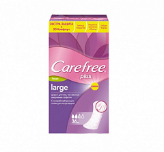 Салфетки "Carefree" Large Plus Fresh ароматизированные N36