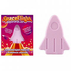 Шипучая соль для ванн с пеной и цветными вставками Плавающая ракета "Space Flight" 130г N1 