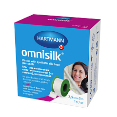  Пластырь "Omnisilk" гипоаллергенный цв белый (шелк) 2.5см*5м N1 