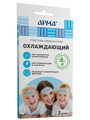  Пластырь медицинский охлаждающий с мятой 11см*4см N2 