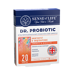  Иммунитет и пищеварение "Sense of Life Dr. Probiotic (Сенс оф лайф др. Пробиотик)" (БАД) капс N30 